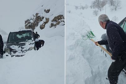 Bahçesaray’da çığ faciası. Araçtaki aile ölümden döndü