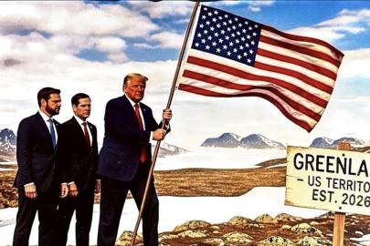 Donald Trump'ın Grönland ısrarı: Bayrak diktiği anları paylaştı