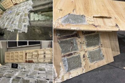 Türkiye sınırında yakalandı. 700 kilo esrarı kontrplakların arasında gizlemişler