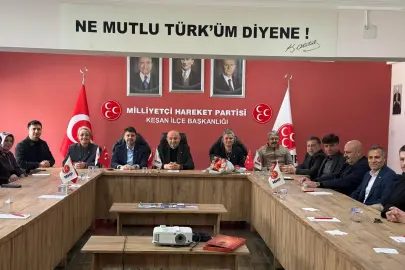 Edirne Keşan’da AK Parti’den MHP’ye 57. yıl ziyareti