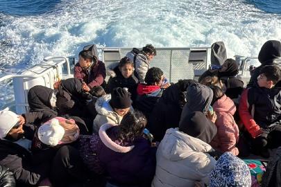 Muğla’da 44 düzensiz göçmen kurtarıldı