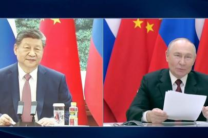 Vladimir Putin ile Şi Cinping video konferans ile görüştü