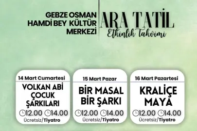 Ara tatil keyfi Gebze’de yaşanacak