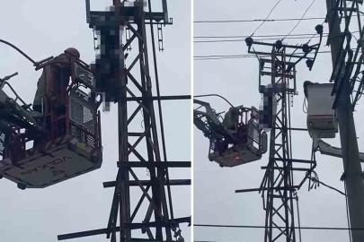 Bursa'da hırsızlık için çıktığı elektrik direği sonu oldu