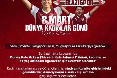 Elazığspor’dan kadın taraftarlara jest
