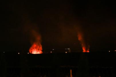 Erbil Havalimanı'nda şiddetli patlama sesleri duyuldu