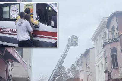 Fatih'te bir binada yangın. İçeride mahsur kalanlar var