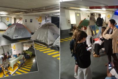 NTV ekibi Tel Aviv'in en büyük sığınağını görüntüledi 