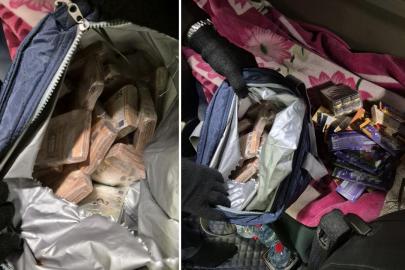 TIR'daki çikolata dolu çantadan balya balya euro çıktı