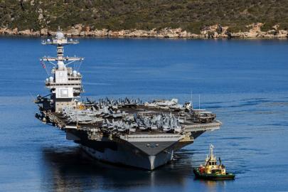 Yangın çıkmıştı. USS Gerald R. Ford Girit'e gidecek iddiası 