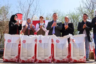 Bilecik'te çiftçilere ayçiçeği tohumu dağıtıldı