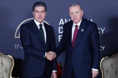 Cumhurbaşkanı Erdoğan IKBY Başkanı Barzani ile görüştü