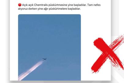 DMM: "Uçaklarla kimyasal püskürtme yapıldığı" iddiaları asılsızdır