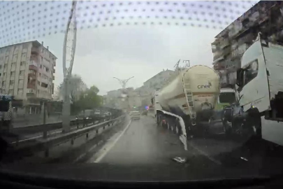 Korkunç zincirleme kaza: Otomobil, TIR ile tanker arasına sıkıştı