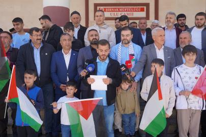 Şırnak’ta Küresel Sumud Filosu saldırısı protesto edildi