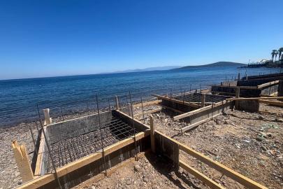 Bodrum'da sahilde beton dökümüne 150 bin lira ceza
