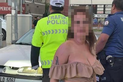 Alkollü aday sürücü ekiplere zor anlar yaşattı, otomobilin çekileceğini anlayınca direndi