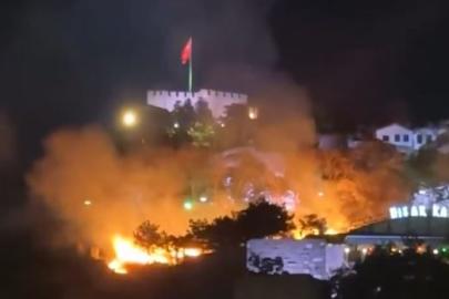 Ankara Kalesi'nde yangın