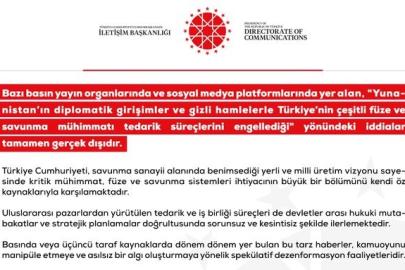 Dezenformasyonla Mücadele Merkezi, Türkiye'nin savunma tedarik süreçlerine ilişkin iddiaları yalanladı