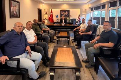 Muhtarlardan Kaymakam Yılmazer'e ziyaret