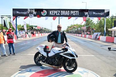 Başkan Kocagöz moto drag heyecanına ortak oldu